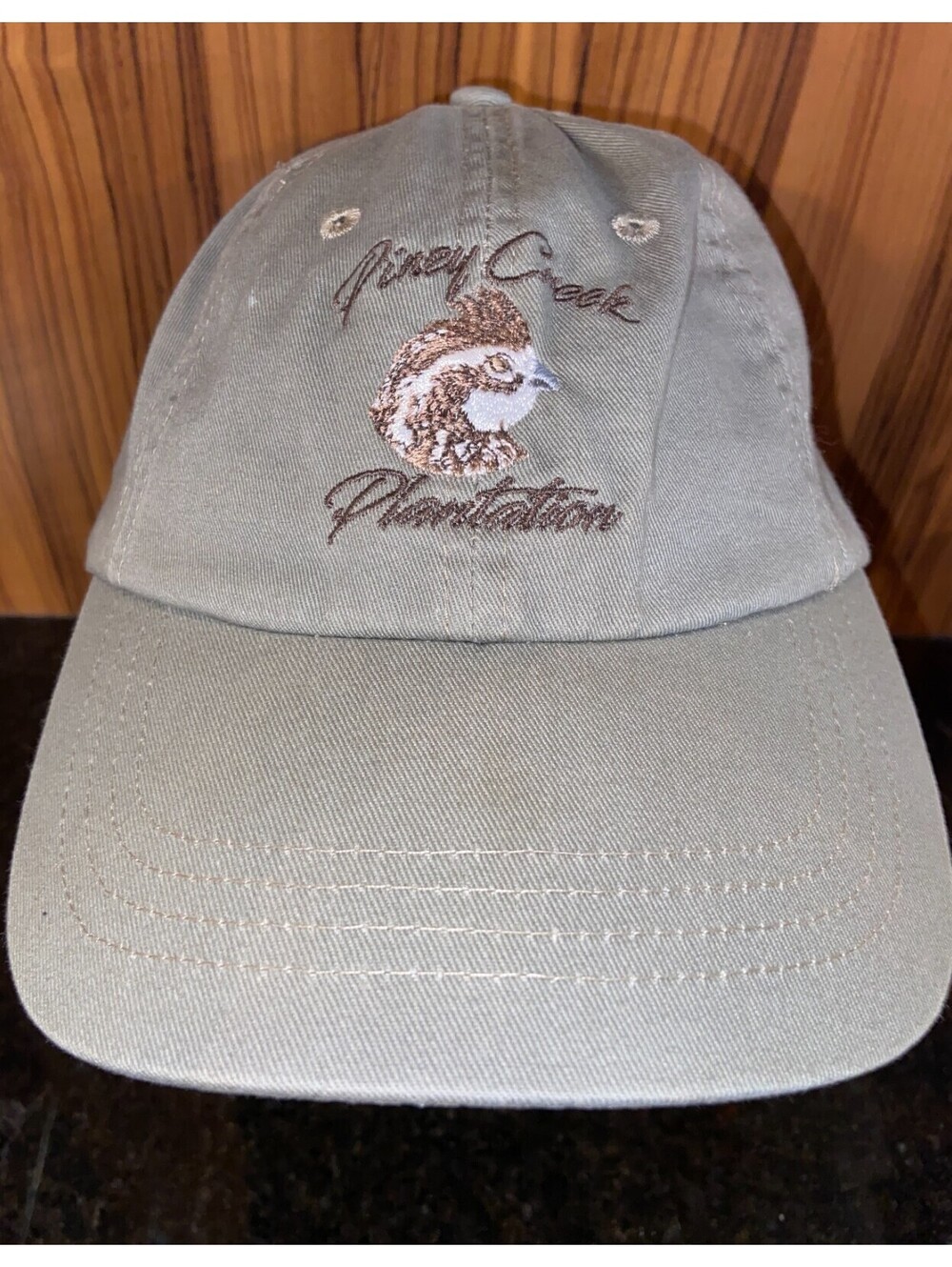 Dawson GA PINEY CREEK PLANTATION ADJUSTABLE QUAIL HUNTING BEIGE DAD HAT SOFT TOP